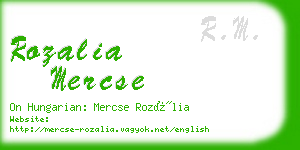 rozalia mercse business card